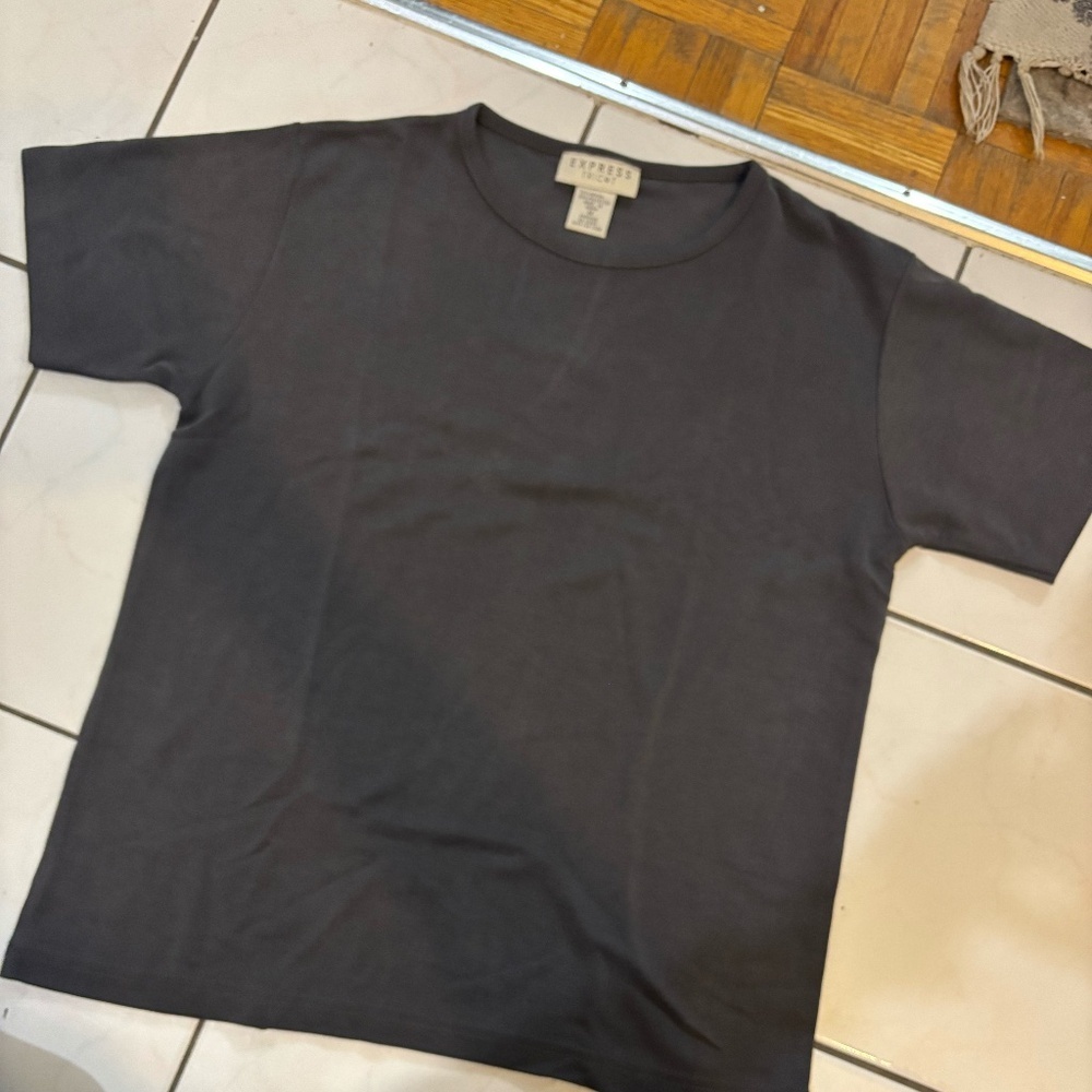 Vintage grey esprit Tricot 90s y2k tshirt *accepting offers